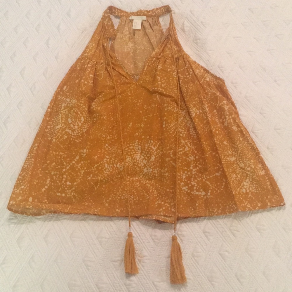 Yellow tassel top